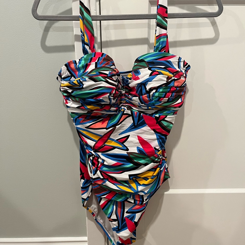 Bleu Rod Beattie Red and Blue One Piece Swimsuit